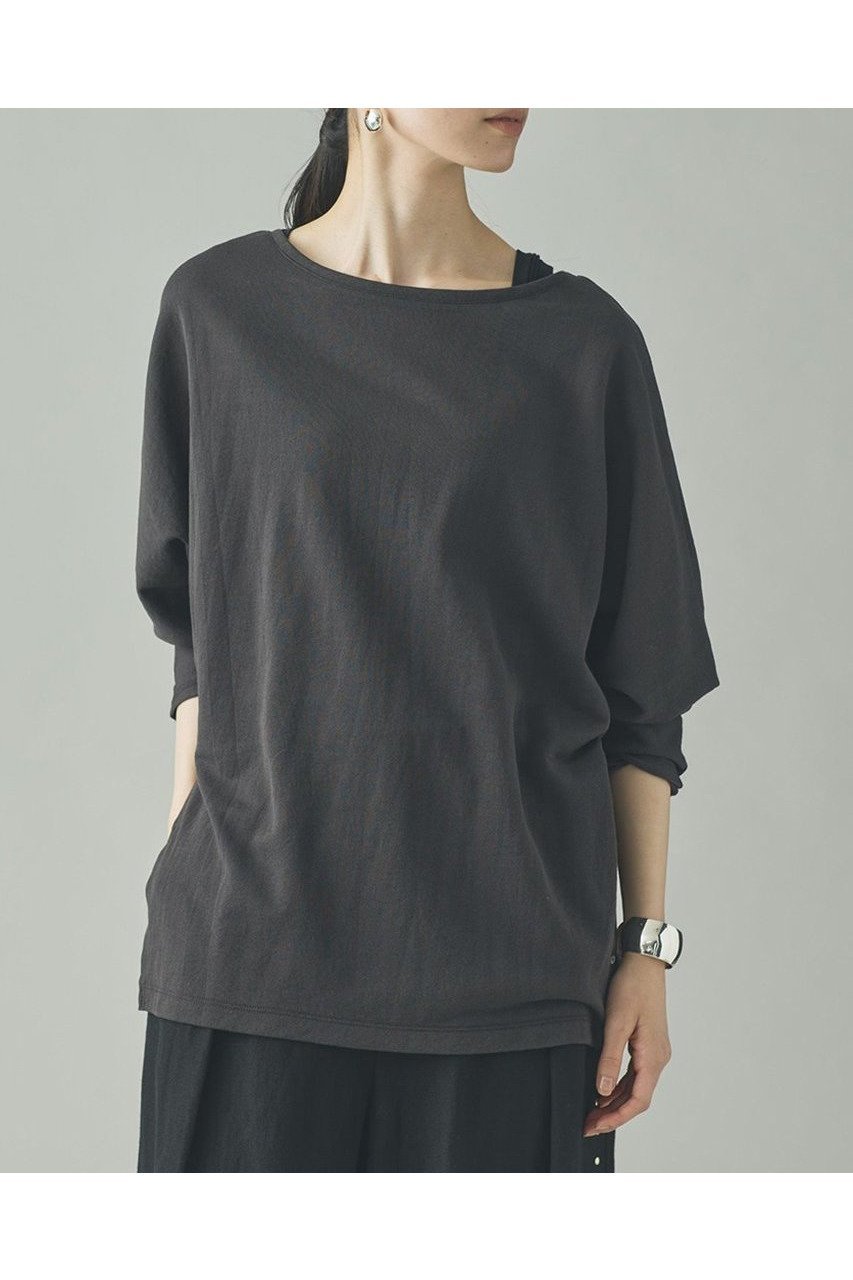 【カレンソロジー/Curensology】のシアードルマンプルオーバー インテリア・キッズ・メンズ・レディースファッション・服の通販 founy(ファニー) 　ファッション　Fashion　レディースファッション　Fashion for Women　トップス・カットソー　Cut & Sew Tops　シャツ・ブラウス・オフィスカジュアル　Elegant Blouses & Button-Ups　ロングTシャツ・Tシャツ　Longline T-Shirts & Tees　カジュアルプルオーバー・ニットトップス　Pullovers & Knit Tops / Casual Pullovers　カットソー・ベーシックTシャツ　Cut-and-Sewn Tops / Stretch Tees & Basics　アクセサリー　Fashion Accessories　シアー　Sheer, See-Through　スリット　Slit, Slit Detail　スリーブ　Sleeve, Long Sleeve / Short Sleeve　ロング　Long, Long-Length　夏　Summer　チャコール|ID: prp329100004930067 ipo3291000000037000644