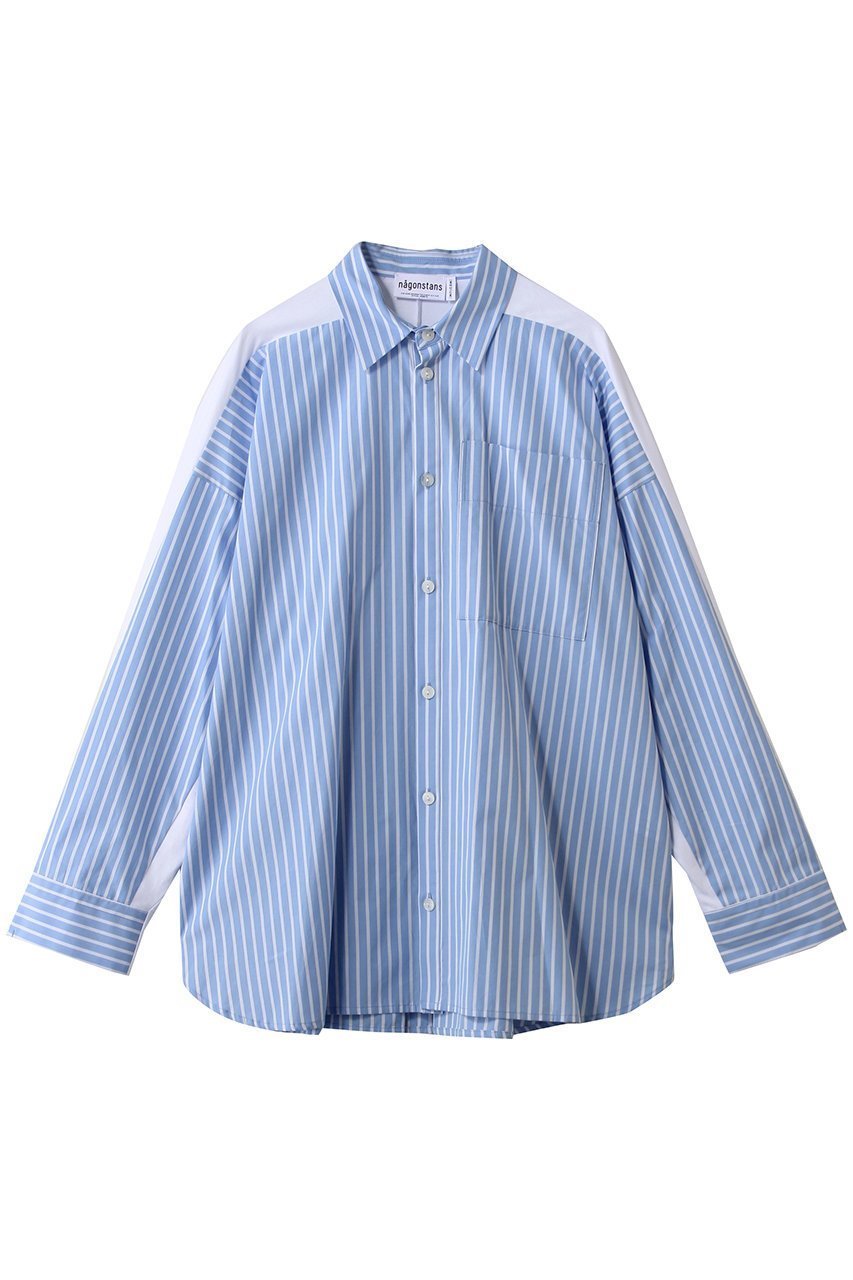 【ナゴンスタンス/nagonstans】のshirt×cut long-sleeves t-shirt 人気、トレンドファッション・服の通販 founy(ファニー) 　ファッション　Fashion　レディースファッション　Fashion for Women　トップス・カットソー　Cut & Sew Tops　シャツ・ブラウス・オフィスカジュアル　Elegant Blouses & Button-Ups　ロングTシャツ・Tシャツ　Longline T-Shirts & Tees　カットソー・ベーシックTシャツ　Cut-and-Sewn Tops / Stretch Tees & Basics　スリーブ　Sleeve, Long Sleeve / Short Sleeve　ドッキング　Docking, Mixed Material　ロング　Long, Long-Length　 other-1|ID: prp329100004930107 ipo3291000000037001000