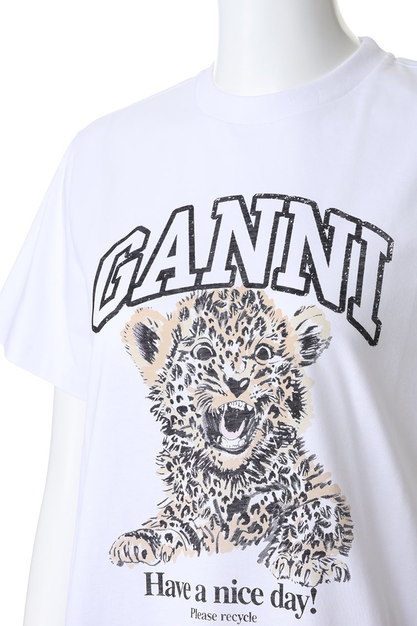 【ガニー/GANNI】のBasic Jersey Leopard Relaxed Tシャツ 人気、トレンドファッション・服の通販 founy(ファニー) 　ファッション　Fashion　レディースファッション　Fashion for Women　トップス・カットソー　Cut & Sew Tops　シャツ・ブラウス・オフィスカジュアル　Elegant Blouses & Button-Ups　ロングTシャツ・Tシャツ　Longline T-Shirts & Tees　カットソー・ベーシックTシャツ　Cut-and-Sewn Tops / Stretch Tees & Basics　おすすめ　Recommended / Our Picks　イラスト　Illustration　ショート　Short, Short Length　スリーブ　Sleeve, Long Sleeve / Short Sleeve　プリント　Print, Printed Pattern　モノトーン　Monotone, Black and White　other-5|ID: prp329100004930117 ipo3291000000037001085