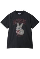 【ガニー/GANNI】のBasic Cotton Jersey Rabbit プリントTシャツ ファントム|ID: prp329100004930120 ipo3291000000037001102