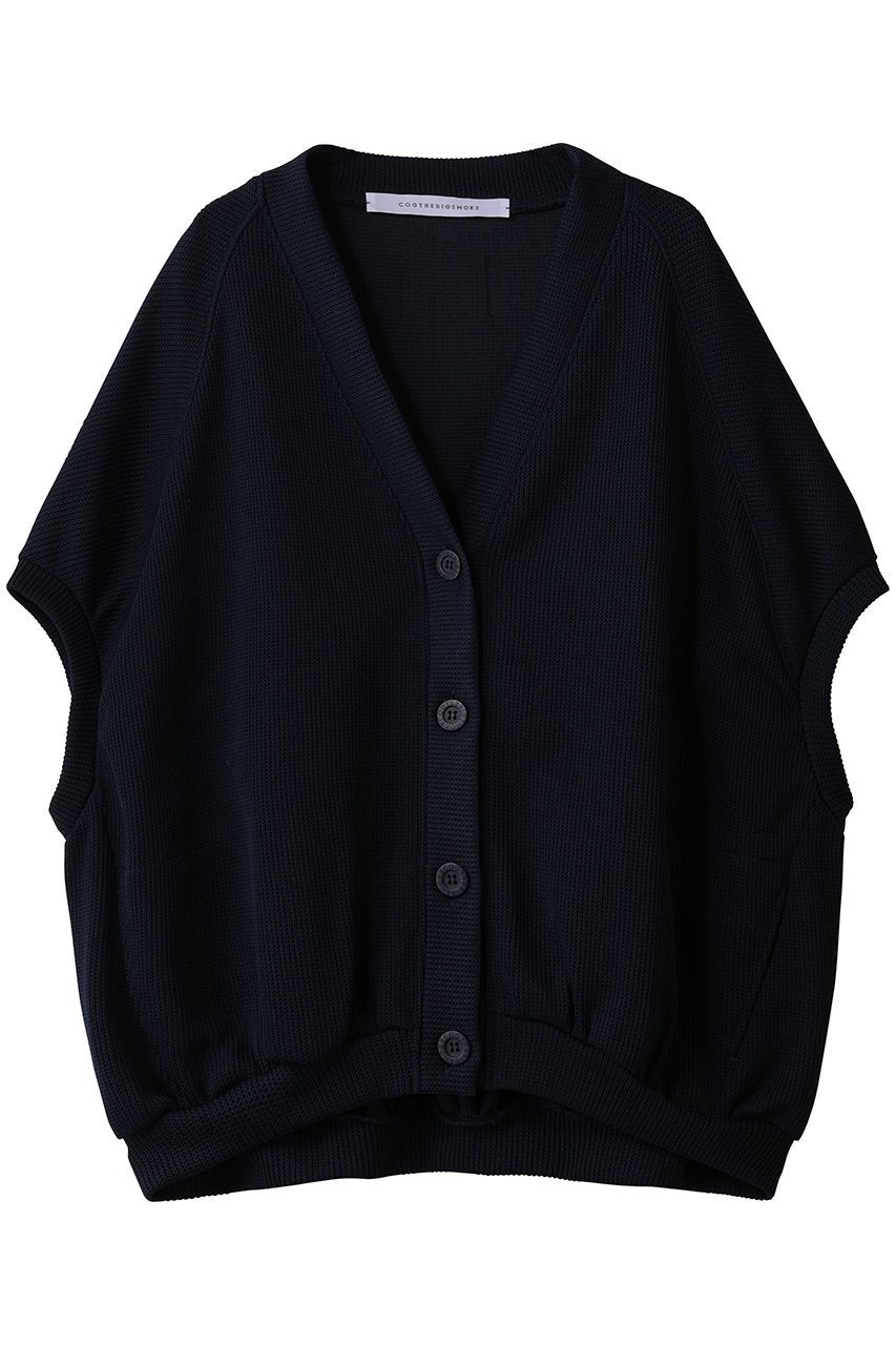 【コグ ザビッグスモーク/COGTHEBIGSMOKE】の25 NEELA PUFF SLEEVE CARDIGAN インテリア・キッズ・メンズ・レディースファッション・服の通販 founy(ファニー) 　ファッション　Fashion　レディースファッション　Fashion for Women　トップス・カットソー　Cut & Sew Tops　カーディガン・羽織り　Layered Style Cardigans　シャツ・ブラウス・オフィスカジュアル　Elegant Blouses & Button-Ups　ロングTシャツ・Tシャツ　Longline T-Shirts & Tees　カットソー・ベーシックTシャツ　Cut-and-Sewn Tops / Stretch Tees & Basics　カットソー　Cut and Sewn Top　カーディガン　Cardigan, Knitwear　ギャザー　Gathered, Ruffled　シンプル　Simple, Minimal　ドロップ　Drop Shoulder, Dropped Style　バランス　Balance, Style Balance　ワイド　Wide, Wide Fit　ネイビー|ID: prp329100004930140 ipo3291000000037001322