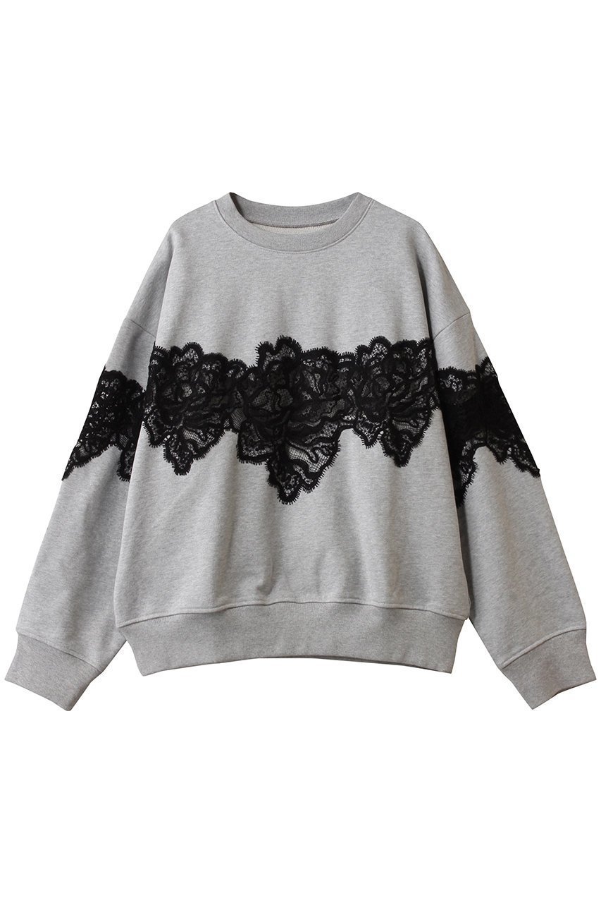 【プランク プロジェクト/PRANK PROJECT】のレーススウェット インテリア・キッズ・メンズ・レディースファッション・服の通販 founy(ファニー) 　ファッション　Fashion　レディースファッション　Fashion for Women　トップス・カットソー　Cut & Sew Tops　シャツ・ブラウス・オフィスカジュアル　Elegant Blouses & Button-Ups　レディースパーカー・カジュアルフーディー　Casual Hoodies & Sweatshirts　ロングTシャツ・Tシャツ　Longline T-Shirts & Tees　スウェット・クルーネックトップス　Sweatshirts & Crewnecks / Relaxed Fit Sweat Tops　カットソー・ベーシックTシャツ　Cut-and-Sewn Tops / Stretch Tees & Basics　シアー　Sheer, See-Through　スウェット / スエット　Sweatshirt, Sweatwear　トレンド　Trend, Trending Now　ボトム　Bottoms, Lower Wear　マニッシュ　Mannish, Boyish　モチーフ　Motif, Design Theme　レース　Lace, Lace Fabric　GRY(グレー)|ID: prp329100004930163 ipo3291000000037001517