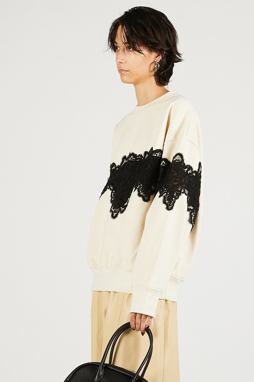 【プランク プロジェクト/PRANK PROJECT】のレーススウェット 人気、トレンドファッション・服の通販 founy(ファニー) 　ファッション　Fashion　レディースファッション　Fashion for Women　トップス・カットソー　Cut & Sew Tops　シャツ・ブラウス・オフィスカジュアル　Elegant Blouses & Button-Ups　レディースパーカー・カジュアルフーディー　Casual Hoodies & Sweatshirts　ロングTシャツ・Tシャツ　Longline T-Shirts & Tees　スウェット・クルーネックトップス　Sweatshirts & Crewnecks / Relaxed Fit Sweat Tops　カットソー・ベーシックTシャツ　Cut-and-Sewn Tops / Stretch Tees & Basics　シアー　Sheer, See-Through　スウェット / スエット　Sweatshirt, Sweatwear　トレンド　Trend, Trending Now　ボトム　Bottoms, Lower Wear　マニッシュ　Mannish, Boyish　モチーフ　Motif, Design Theme　レース　Lace, Lace Fabric　other-7|ID: prp329100004930163 ipo3291000000037001530