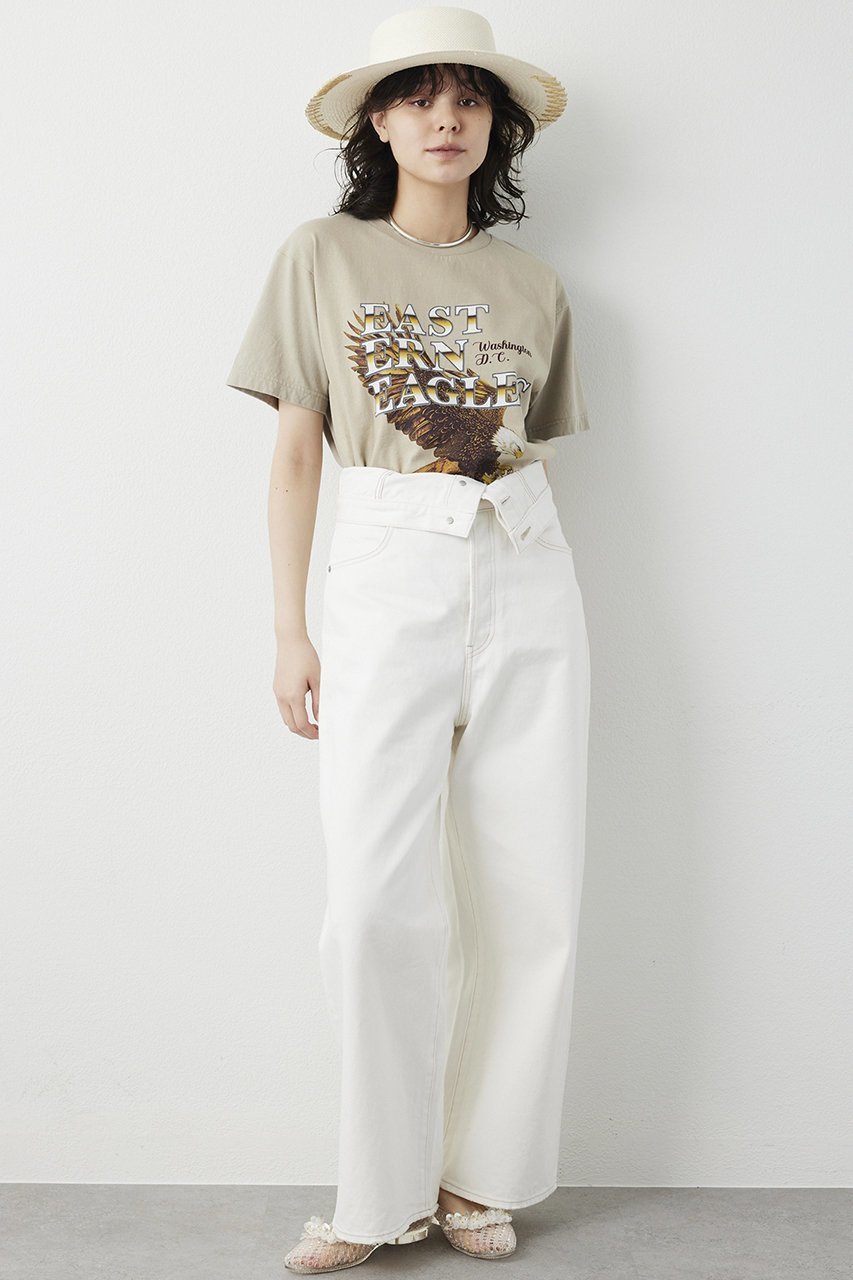 【ウィムガゼット/Whim Gazette】のEagle Tee 人気、トレンドファッション・服の通販 founy(ファニー) 　ファッション　Fashion　レディースファッション　Fashion for Women　トップス・カットソー　Cut & Sew Tops　シャツ・ブラウス・オフィスカジュアル　Elegant Blouses & Button-Ups　ロングTシャツ・Tシャツ　Longline T-Shirts & Tees　カットソー・ベーシックTシャツ　Cut-and-Sewn Tops / Stretch Tees & Basics　インナー　Innerwear　カットソー　Cut and Sewn Top　ショート　Short, Short Length　ジャケット　Jacket, Outerwear　スリーブ　Sleeve, Long Sleeve / Short Sleeve　フロント　Front, Front Design　プリント　Print, Printed Pattern　モチーフ　Motif, Design Theme　半袖　Short Sleeve, Half Sleeve　other-6|ID: prp329100004930171 ipo3291000000037001653