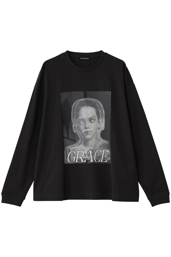 【メゾンスペシャル/MAISON SPECIAL】のGRACE Print Long Tee/GRACEプリントロンTEE インテリア・キッズ・メンズ・レディースファッション・服の通販 founy(ファウニー) https://founy.com/ ファッション Fashion レディースファッション Fashion for Women トップス・カットソー Cut & Sew Tops シャツ・ブラウス・オフィスカジュアル Elegant Blouses & Button-Ups ロングTシャツ・Tシャツ Longline T-Shirts & Tees カットソー・ベーシックTシャツ Cut-and-Sewn Tops / Stretch Tees & Basics インナー Innerwear カーディガン Cardigan, Knitwear グラフィック Graphic, Graphic Design ジャケット Jacket, Outerwear スリーブ Sleeve, Long Sleeve / Short Sleeve ロング Long, Long-Length |ID: prp329100004930184 ipo3291000000037001771