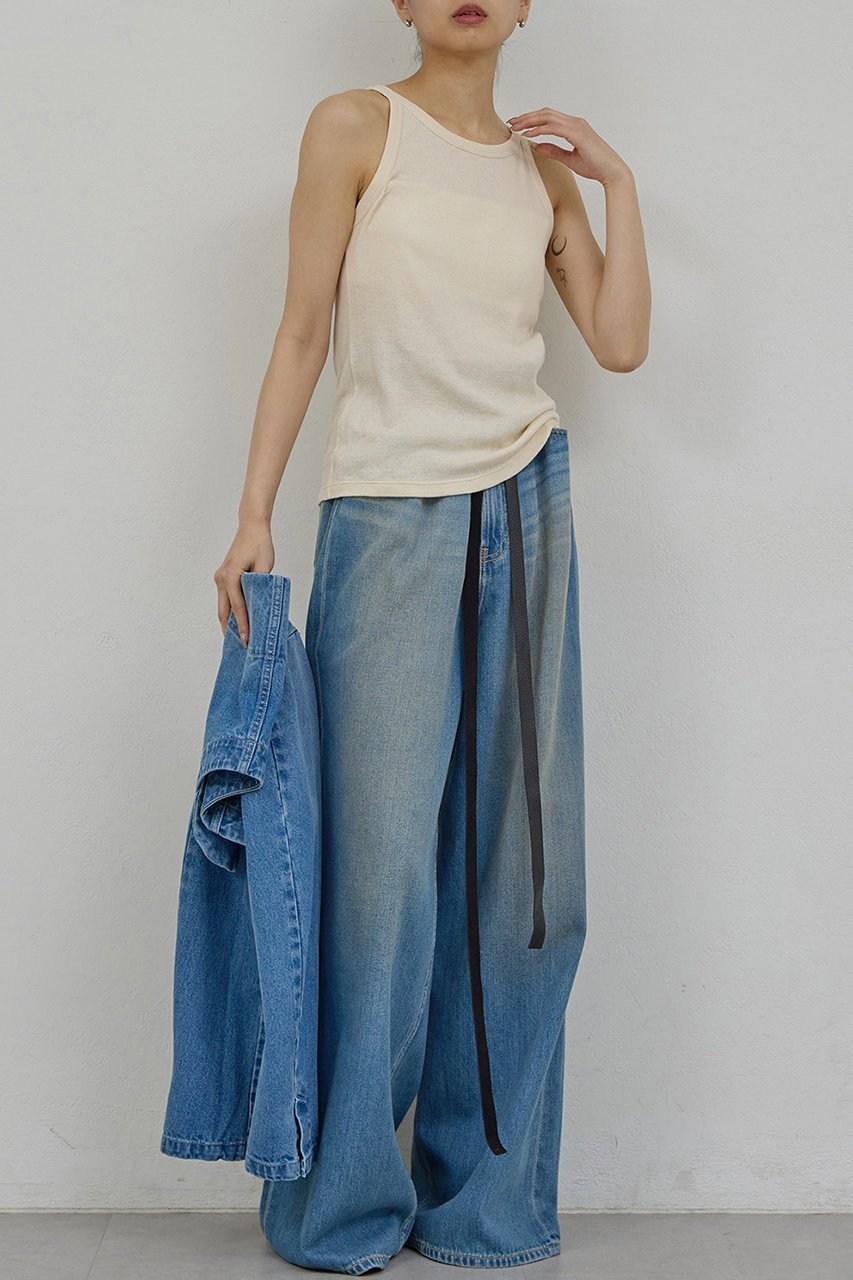 【ガリャルダガランテ/GALLARDAGALANTE】の【PEAS】カバーテレコタンク 人気、トレンドファッション・服の通販 founy(ファニー) 　ファッション　Fashion　レディースファッション　Fashion for Women　トップス・カットソー　Cut & Sew Tops　キャミソール&ノースリーブ　Camisoles & Sleeveless Tops　シャツ・ブラウス・オフィスカジュアル　Elegant Blouses & Button-Ups　ロングTシャツ・Tシャツ　Longline T-Shirts & Tees　カットソー・ベーシックTシャツ　Cut-and-Sewn Tops / Stretch Tees & Basics　おすすめ　Recommended / Our Picks　なめらか　Smooth, Silky Texture　インナー　Innerwear　キャミソール　Camisole, Spaghetti Strap Top　タンク　Tank Top, Sleeveless Top　夏　Summer　other-2|ID: prp329100004930189 ipo3291000000037001844