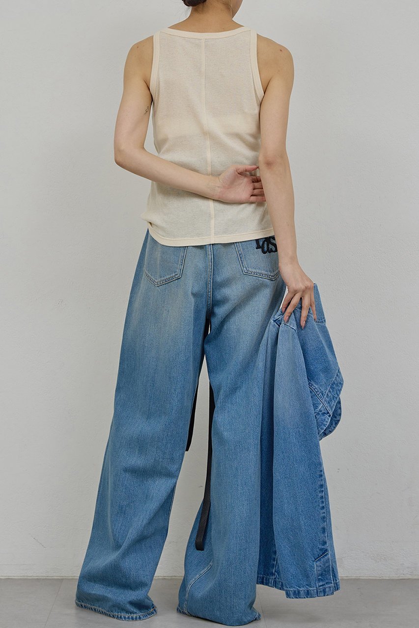 【ガリャルダガランテ/GALLARDAGALANTE】の【PEAS】カバーテレコタンク 人気、トレンドファッション・服の通販 founy(ファニー) 　ファッション　Fashion　レディースファッション　Fashion for Women　トップス・カットソー　Cut & Sew Tops　キャミソール&ノースリーブ　Camisoles & Sleeveless Tops　シャツ・ブラウス・オフィスカジュアル　Elegant Blouses & Button-Ups　ロングTシャツ・Tシャツ　Longline T-Shirts & Tees　カットソー・ベーシックTシャツ　Cut-and-Sewn Tops / Stretch Tees & Basics　おすすめ　Recommended / Our Picks　なめらか　Smooth, Silky Texture　インナー　Innerwear　キャミソール　Camisole, Spaghetti Strap Top　タンク　Tank Top, Sleeveless Top　夏　Summer　other-5|ID: prp329100004930189 ipo3291000000037001850