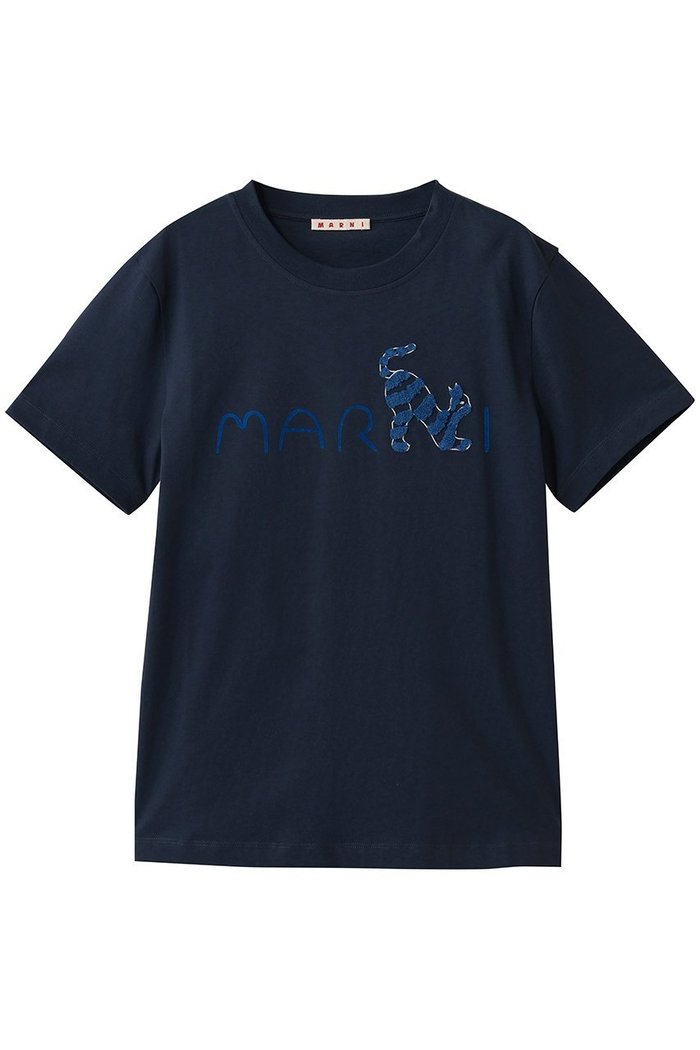 【マルニ/MARNI】のアニマルアルファベットロゴTシャツ インテリア・キッズ・メンズ・レディースファッション・服の通販 founy(ファウニー) https://founy.com/ ファッション Fashion レディースファッション Fashion for Women トップス・カットソー Cut & Sew Tops シャツ・ブラウス・オフィスカジュアル Elegant Blouses & Button-Ups ロングTシャツ・Tシャツ Longline T-Shirts & Tees カットソー・ベーシックTシャツ Cut-and-Sewn Tops / Stretch Tees & Basics ショート Short, Short Length ストライプ Stripe, Striped Pattern スリーブ Sleeve, Long Sleeve / Short Sleeve フィット Fit, Slim Fit モチーフ Motif, Design Theme レギュラー Regular, Standard Fit 猫 Cat, Kitty |ID: prp329100004930196 ipo3291000000037001900