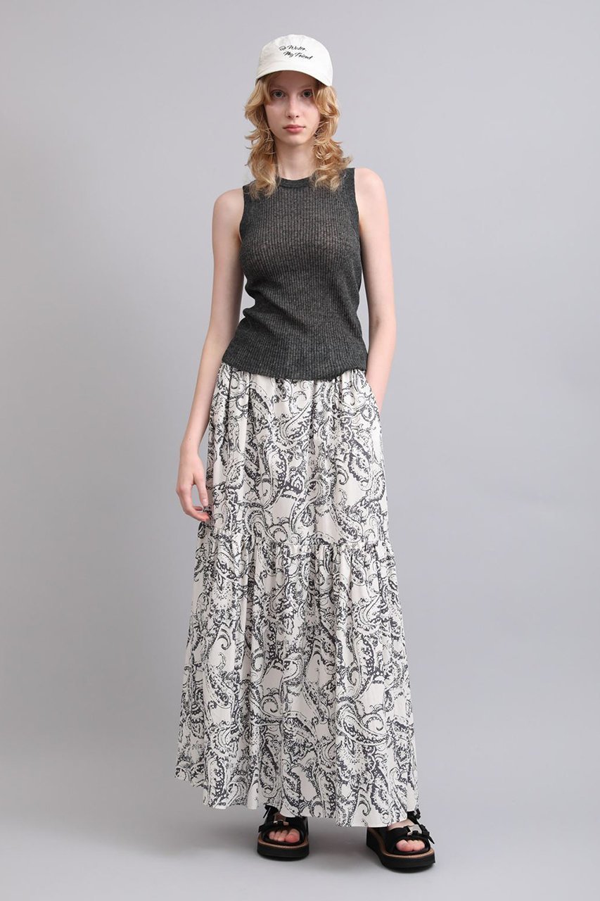 【サクラ/SACRA】のメランジリブタンクトップ 人気、トレンドファッション・服の通販 founy(ファニー) 　ファッション　Fashion　レディースファッション　Fashion for Women　トップス・カットソー　Cut & Sew Tops　キャミソール&ノースリーブ　Camisoles & Sleeveless Tops　シャツ・ブラウス・オフィスカジュアル　Elegant Blouses & Button-Ups　ロングTシャツ・Tシャツ　Longline T-Shirts & Tees　カットソー・ベーシックTシャツ　Cut-and-Sewn Tops / Stretch Tees & Basics　インナー　Innerwear　キャミソール　Camisole, Spaghetti Strap Top　コンパクト　Compact, Small Size　シアー　Sheer, See-Through　タンク　Tank Top, Sleeveless Top　ノースリーブ　Sleeveless, No-Sleeve　メランジ　Melange, Mixed Yarn　リネン　Linen, Linen Fabric　リラックス　Relax, Relaxed Fit　other-7|ID: prp329100004930204 ipo3291000000037002004