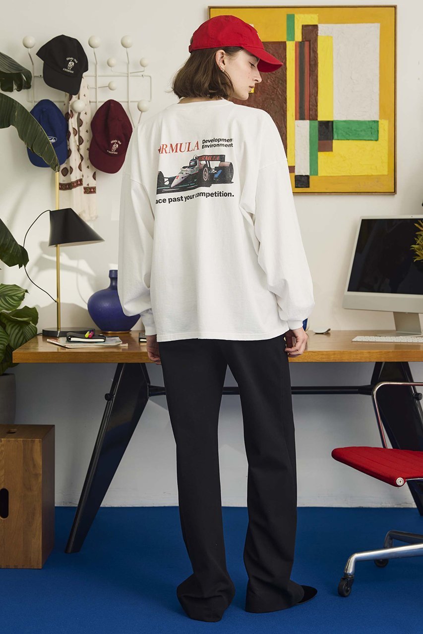 【オブラダ/Oblada】のFORMULA ONE ロングTシャツ 人気、トレンドファッション・服の通販 founy(ファニー) 　ファッション　Fashion　レディースファッション　Fashion for Women　トップス・カットソー　Cut & Sew Tops　シャツ・ブラウス・オフィスカジュアル　Elegant Blouses & Button-Ups　ロングTシャツ・Tシャツ　Longline T-Shirts & Tees　カットソー・ベーシックTシャツ　Cut-and-Sewn Tops / Stretch Tees & Basics　スリーブ　Sleeve, Long Sleeve / Short Sleeve　デニム　Denim, Jeans Material　フレア　Flare, Flared　プリント　Print, Printed Pattern　プリーツ　Pleats, Pleated　モチーフ　Motif, Design Theme　ロング　Long, Long-Length　other-7|ID: prp329100004930212 ipo3291000000037002105