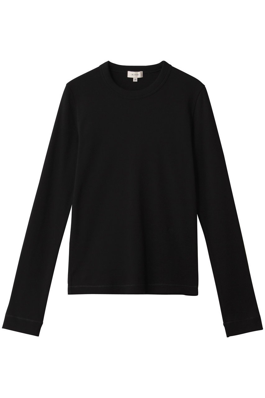 【ブラミンク/BLAMINK】の【BLMK】リブロングスリーブ インテリア・キッズ・メンズ・レディースファッション・服の通販 founy(ファニー) 　ファッション　Fashion　レディースファッション　Fashion for Women　トップス・カットソー　Cut & Sew Tops　シャツ・ブラウス・オフィスカジュアル　Elegant Blouses & Button-Ups　ロングTシャツ・Tシャツ　Longline T-Shirts & Tees　カットソー・ベーシックTシャツ　Cut-and-Sewn Tops / Stretch Tees & Basics　インナー　Innerwear　シンプル　Simple, Minimal　スリーブ　Sleeve, Long Sleeve / Short Sleeve　ロング　Long, Long-Length　エレガント 上品　Elegant　ブラック|ID: prp329100004930218 ipo3291000000037002171