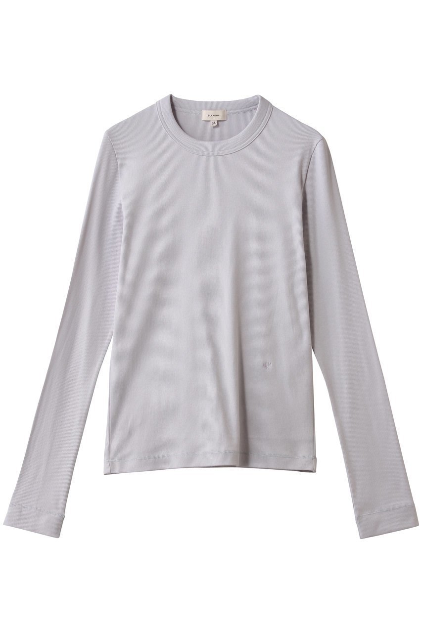 【ブラミンク/BLAMINK】の【BLMK】リブロングスリーブ インテリア・キッズ・メンズ・レディースファッション・服の通販 founy(ファニー) 　ファッション　Fashion　レディースファッション　Fashion for Women　トップス・カットソー　Cut & Sew Tops　シャツ・ブラウス・オフィスカジュアル　Elegant Blouses & Button-Ups　ロングTシャツ・Tシャツ　Longline T-Shirts & Tees　カットソー・ベーシックTシャツ　Cut-and-Sewn Tops / Stretch Tees & Basics　インナー　Innerwear　シンプル　Simple, Minimal　スリーブ　Sleeve, Long Sleeve / Short Sleeve　ロング　Long, Long-Length　エレガント 上品　Elegant　ライトグレー|ID: prp329100004930218 ipo3291000000037002174