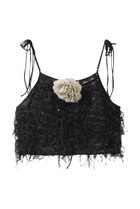 【ルール ロジェット/leur logette】のシアーフリンジキャミトップス ブラック|ID: prp329100004930230 ipo3291000000037002312