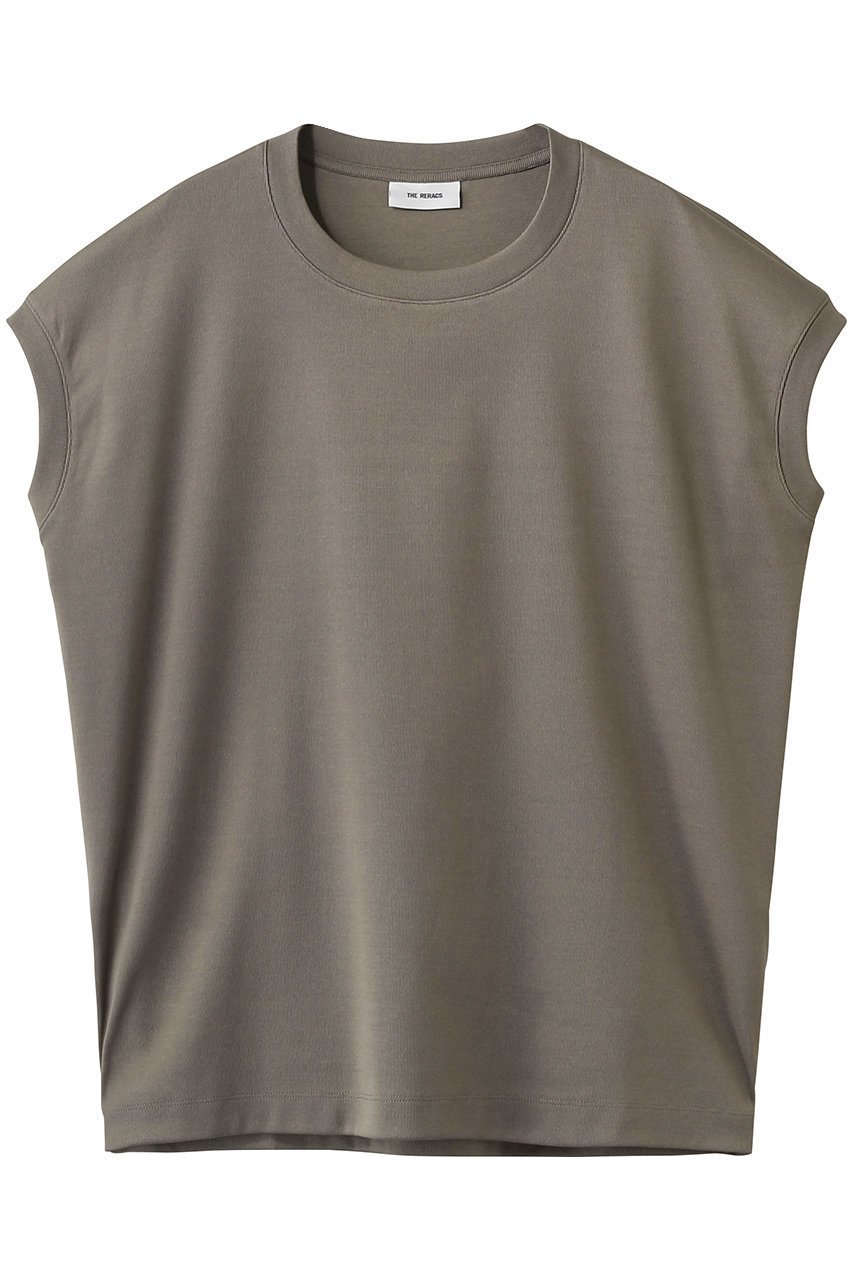 【ザ リラクス/THE RERACS】のスリーブレスTシャツ インテリア・キッズ・メンズ・レディースファッション・服の通販 founy(ファニー) 　ファッション　Fashion　レディースファッション　Fashion for Women　トップス・カットソー　Cut & Sew Tops　シャツ・ブラウス・オフィスカジュアル　Elegant Blouses & Button-Ups　ロングTシャツ・Tシャツ　Longline T-Shirts & Tees　カットソー・ベーシックTシャツ　Cut-and-Sewn Tops / Stretch Tees & Basics　ショート　Short, Short Length　スリーブ　Sleeve, Long Sleeve / Short Sleeve　ベーシック　Basic, Essential　グレージュ|ID: prp329100004930248 ipo3291000000037002471