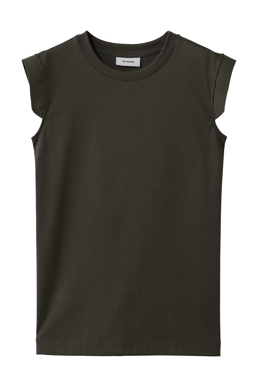 【ザ リラクス/THE RERACS】のショルダースイッチングタンクトップ インテリア・キッズ・メンズ・レディースファッション・服の通販 founy(ファニー) 　ファッション　Fashion　レディースファッション　Fashion for Women　トップス・カットソー　Cut & Sew Tops　キャミソール&ノースリーブ　Camisoles & Sleeveless Tops　シャツ・ブラウス・オフィスカジュアル　Elegant Blouses & Button-Ups　ロングTシャツ・Tシャツ　Longline T-Shirts & Tees　カットソー・ベーシックTシャツ　Cut-and-Sewn Tops / Stretch Tees & Basics　なめらか　Smooth, Silky Texture　インナー　Innerwear　キャミソール　Camisole, Spaghetti Strap Top　コンパクト　Compact, Small Size　ショルダー　Shoulder, Shoulder Strap　シンプル　Simple, Minimal　ジャケット　Jacket, Outerwear　タンク　Tank Top, Sleeveless Top　バランス　Balance, Style Balance　ガンメタルグレー|ID: prp329100004930250 ipo3291000000037002490