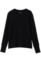 【スリー ドッツ/three dots】のスフレコットン ロングスリーブ ブラック|ID: prp329100004930270 ipo3291000000037002660