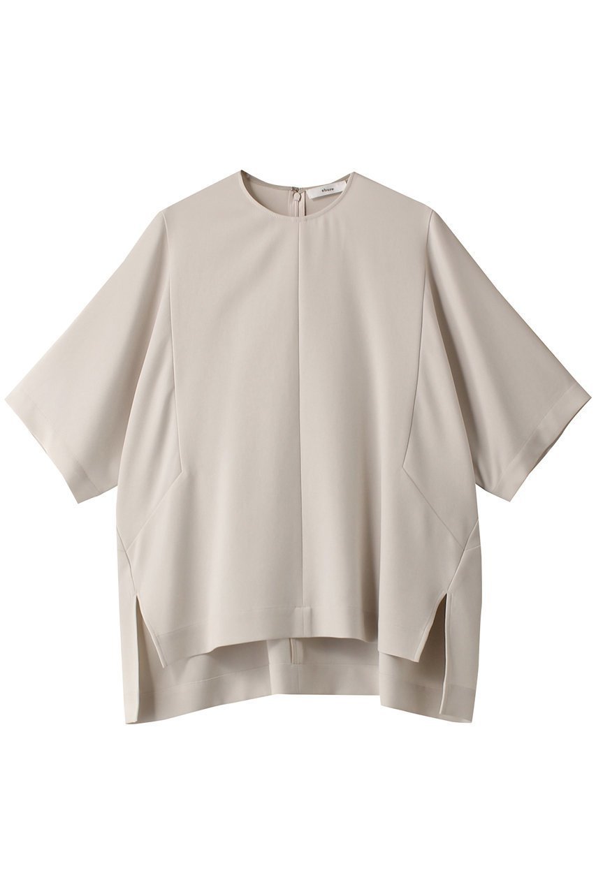 【エブール/ebure】のトリアセダブルクロス Tブラウス インテリア・キッズ・メンズ・レディースファッション・服の通販 founy(ファニー) 　ファッション　Fashion　レディースファッション　Fashion for Women　トップス・カットソー　Cut & Sew Tops　シャツ・ブラウス・オフィスカジュアル　Elegant Blouses & Button-Ups　ロングTシャツ・Tシャツ　Longline T-Shirts & Tees　カットソー・ベーシックTシャツ　Cut-and-Sewn Tops / Stretch Tees & Basics　ショート　Short, Short Length　シンプル　Simple, Minimal　スリーブ　Sleeve, Long Sleeve / Short Sleeve　トレンド　Trend, Trending Now　ドレープ　Drape, Draping Fabric　ボトム　Bottoms, Lower Wear　ワイド　Wide, Wide Fit　エレガント 上品　Elegant　定番　Standard, Basic Item　アイボリー|ID: prp329100004930304 ipo3291000000037003064