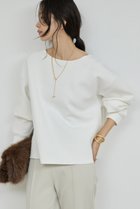 【ガリャルダガランテ/GALLARDAGALANTE】のボートネックスウェット ホワイト|ID: prp329100004930308 ipo3291000000037003098