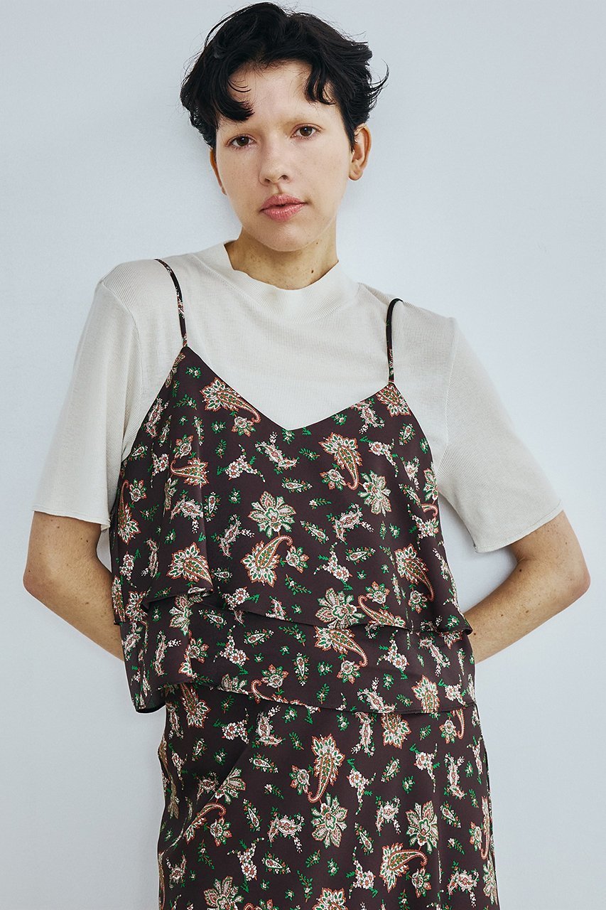 【ティッカ/TICCA】のペイズリープリントビスチェ 人気、トレンドファッション・服の通販 founy(ファニー) 　ファッション　Fashion　レディースファッション　Fashion for Women　トップス・カットソー　Cut & Sew Tops　キャミソール&ノースリーブ　Camisoles & Sleeveless Tops　シャツ・ブラウス・オフィスカジュアル　Elegant Blouses & Button-Ups　ロングTシャツ・Tシャツ　Longline T-Shirts & Tees　カットソー・ベーシックTシャツ　Cut-and-Sewn Tops / Stretch Tees & Basics　ビスチェ　Bustiers & Corset Tops / Layered Bustier Style　カットソー　Cut and Sewn Top　キャミソール　Camisole, Spaghetti Strap Top　ショート　Short, Short Length　シンプル　Simple, Minimal　タンク　Tank Top, Sleeveless Top　ティアード　Tiered, Tiered Style　ビスチェ　Bustier, Corset Top　ペイズリー　Paisley, Ethnic Pattern　エレガント 上品　Elegant　other-6|ID: prp329100004930357 ipo3291000000037003628