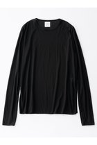 【グッド ピープル グッド ステッチング グッド プロダクト/GOOD PEOPLE GOOD STITCHING GOOD PRODUCT】のサイドスリット クルーネック ロングスリーブ Tシャツ ブラック|ID: prp329100004930385 ipo3291000000037003895