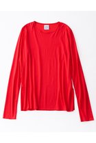 【グッド ピープル グッド ステッチング グッド プロダクト/GOOD PEOPLE GOOD STITCHING GOOD PRODUCT】のサイドスリット クルーネック ロングスリーブ Tシャツ ピンクレッド|ID: prp329100004930385 ipo3291000000037003897