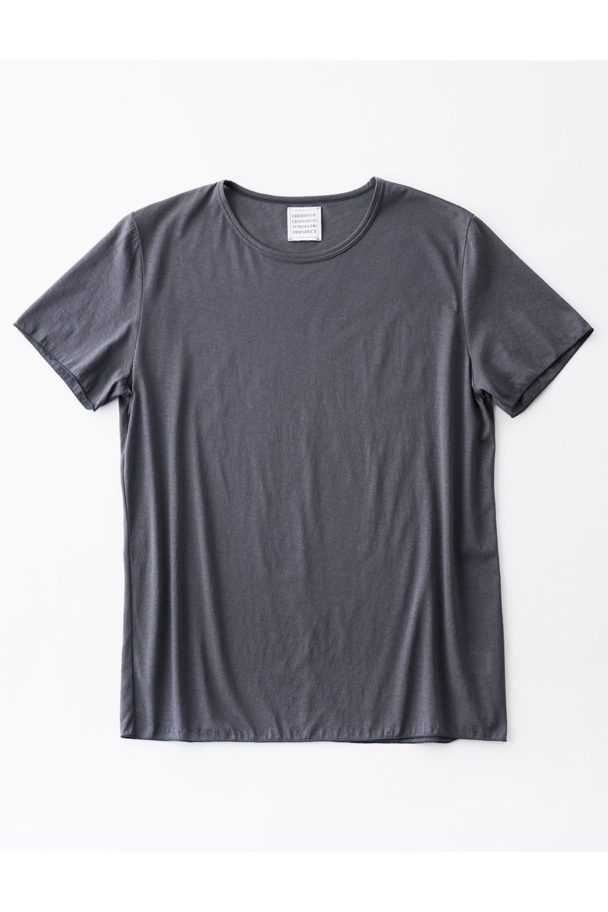 【グッド ピープル グッド ステッチング グッド プロダクト/GOOD PEOPLE GOOD STITCHING GOOD PRODUCT】のクルーネック ショートスリーブ Tシャツ インテリア・キッズ・メンズ・レディースファッション・服の通販 founy(ファニー) 　ファッション　Fashion　レディースファッション　Fashion for Women　トップス・カットソー　Cut & Sew Tops　シャツ・ブラウス・オフィスカジュアル　Elegant Blouses & Button-Ups　ロングTシャツ・Tシャツ　Longline T-Shirts & Tees　カットソー・ベーシックTシャツ　Cut-and-Sewn Tops / Stretch Tees & Basics　インナー　Innerwear　シアー　Sheer, See-Through　ショート　Short, Short Length　ストレッチ　Stretch, Stretchy Fabric　スリーブ　Sleeve, Long Sleeve / Short Sleeve　定番　Standard, Basic Item　チャコール|ID: prp329100004930386 ipo3291000000037003915