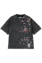 【メゾン ミハラヤスヒロ/Maison MIHARA YASUHIRO】の【Maison MIHARA YASUHIRO】BLEACHED KIDS STICKER Tシャツ ブラック|ID: prp329100004930389 ipo3291000000037003952
