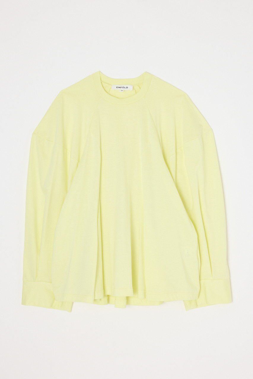 【エンフォルド/ENFOLD】のSOLID LONG-SLEEVE T-SHIRT インテリア・キッズ・メンズ・レディースファッション・服の通販 founy(ファニー) 　ファッション　Fashion　レディースファッション　Fashion for Women　トップス・カットソー　Cut & Sew Tops　シャツ・ブラウス・オフィスカジュアル　Elegant Blouses & Button-Ups　ロングTシャツ・Tシャツ　Longline T-Shirts & Tees　カットソー・ベーシックTシャツ　Cut-and-Sewn Tops / Stretch Tees & Basics　カットソー　Cut and Sewn Top　スリーブ　Sleeve, Long Sleeve / Short Sleeve　パターン　Pattern, Design Print　リラックス　Relax, Relaxed Fit　ロング　Long, Long-Length　ワイド　Wide, Wide Fit　定番　Standard, Basic Item　ライトイエロー|ID: prp329100004930408 ipo3291000000037004152