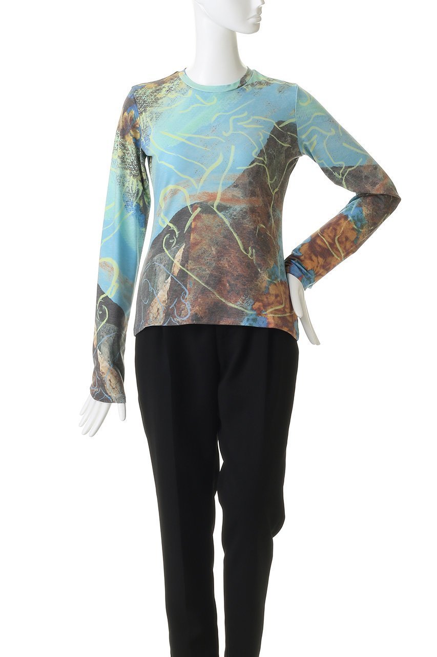 【メゾンスペシャル/MAISON SPECIAL】のImagination Print Tops/イマジネーションプリントトップス 人気、トレンドファッション・服の通販 founy(ファニー) 　ファッション　Fashion　レディースファッション　Fashion for Women　トップス・カットソー　Cut & Sew Tops　シャツ・ブラウス・オフィスカジュアル　Elegant Blouses & Button-Ups　ロングTシャツ・Tシャツ　Longline T-Shirts & Tees　カットソー・ベーシックTシャツ　Cut-and-Sewn Tops / Stretch Tees & Basics　スリーブ　Sleeve, Long Sleeve / Short Sleeve　プリント　Print, Printed Pattern　ロング　Long, Long-Length　other-2|ID: prp329100004930456 ipo3291000000037004646