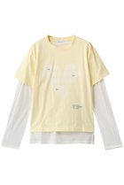【メゾンスペシャル/MAISON SPECIAL】のOpen Heart Layered T-Shirt/オープンハートレイヤードTシャツ L.YEL(ライトイエロー)|ID: prp329100004930459 ipo3291000000037004709