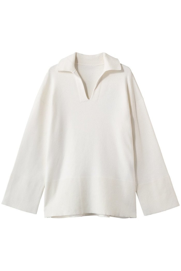 【アンクレイヴ/uncrave】のスウェットライクニット スキッパートップス インテリア・キッズ・メンズ・レディースファッション・服の通販 founy(ファニー) https://founy.com/ ファッション Fashion レディースファッション Fashion for Women トップス・カットソー Cut & Sew Tops ニット Knit Tops & Sweaters シャツ・ブラウス・オフィスカジュアル Elegant Blouses & Button-Ups レディースパーカー・カジュアルフーディー Casual Hoodies & Sweatshirts ロングTシャツ・Tシャツ Longline T-Shirts & Tees スウェット・クルーネックトップス Sweatshirts & Crewnecks / Relaxed Fit Sweat Tops カットソー・ベーシックTシャツ Cut-and-Sewn Tops / Stretch Tees & Basics スキッパー Skipper, Open Collar スリーブ Sleeve, Long Sleeve / Short Sleeve バランス Balance, Style Balance パターン Pattern, Design Print ボーダー Border, Stripe ミドル Middle Length, Mid Height ロング Long, Long-Length 無地 Plain, Solid Color |ID: prp329100004930465 ipo3291000000037004789