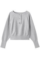【アンクレイヴ/uncrave】のスウェットライクニット ヘンリーネックトップス TOPグレー|ID: prp329100004930466 ipo3291000000037004816
