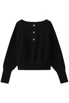 【アンクレイヴ/uncrave】のスウェットライクニット ヘンリーネックトップス ブラック|ID: prp329100004930466 ipo3291000000037004818