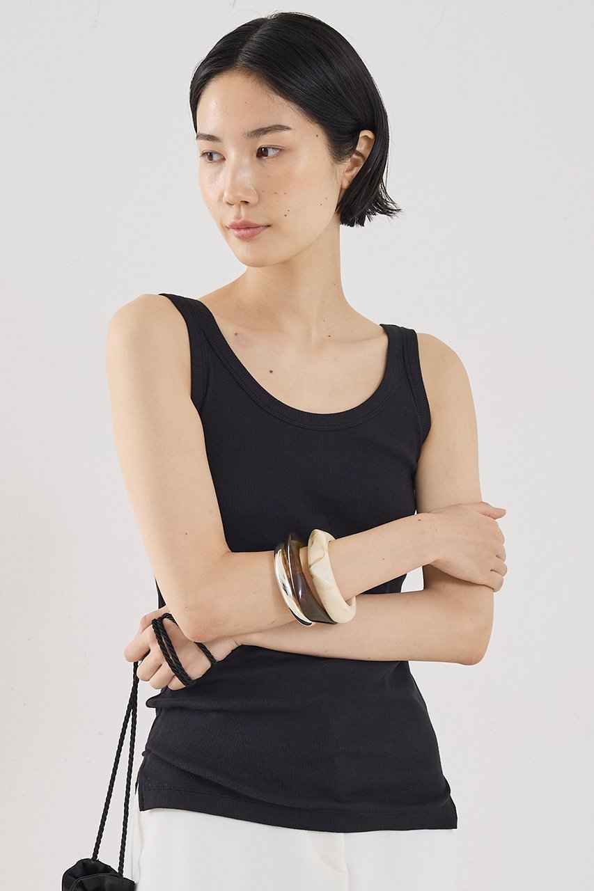 【ザ ストア バイ シー/THE STORE by C】の【COCUCA】リブタンク 人気、トレンドファッション・服の通販 founy(ファニー) 　ファッション　Fashion　レディースファッション　Fashion for Women　トップス・カットソー　Cut & Sew Tops　キャミソール&ノースリーブ　Camisoles & Sleeveless Tops　シャツ・ブラウス・オフィスカジュアル　Elegant Blouses & Button-Ups　ロングTシャツ・Tシャツ　Longline T-Shirts & Tees　カットソー・ベーシックTシャツ　Cut-and-Sewn Tops / Stretch Tees & Basics　インナー　Innerwear　キャミソール　Camisole, Spaghetti Strap Top　シルク　Silk, 100% Silk　タンク　Tank Top, Sleeveless Top　フィット　Fit, Slim Fit　ベーシック　Basic, Essential　定番　Standard, Basic Item　other-2|ID: prp329100004930471 ipo3291000000037004856