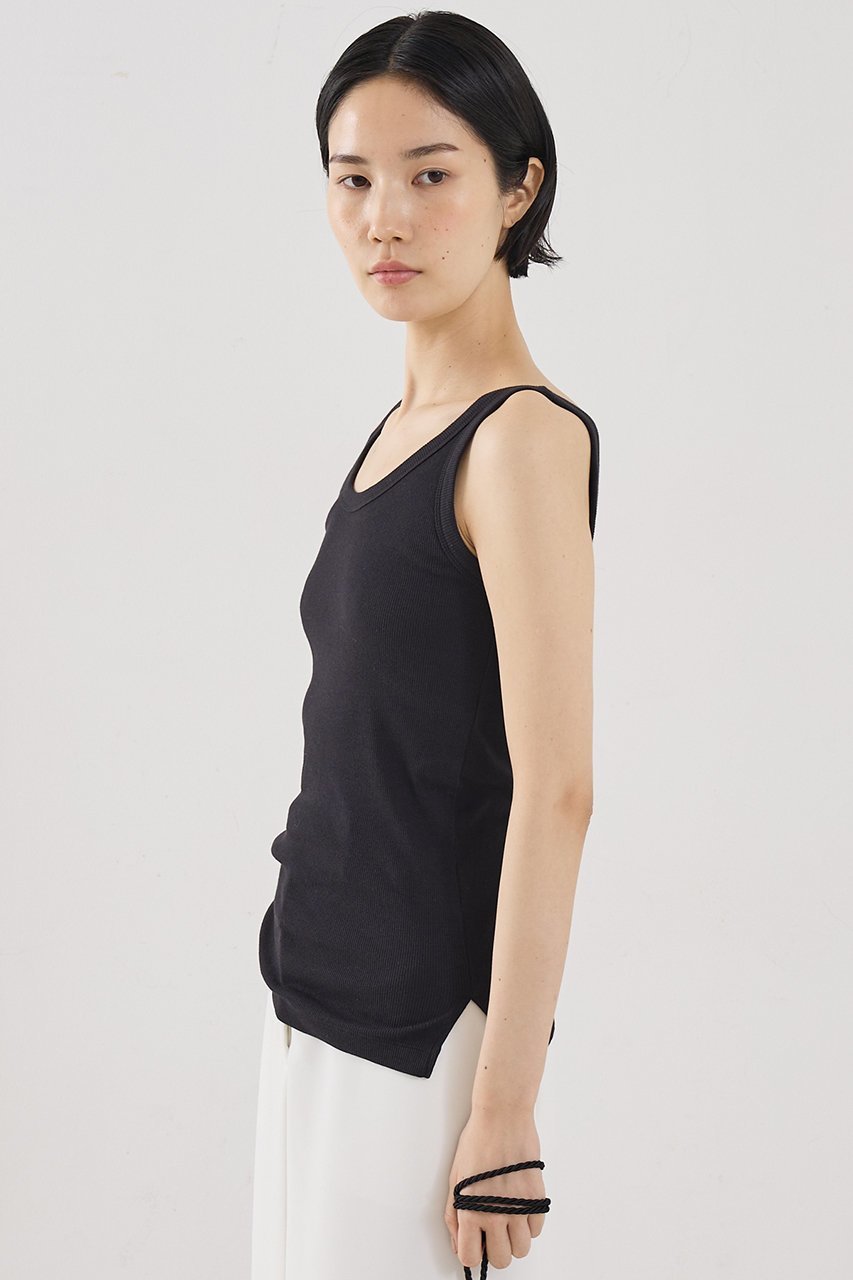 【ザ ストア バイ シー/THE STORE by C】の【COCUCA】リブタンク 人気、トレンドファッション・服の通販 founy(ファニー) 　ファッション　Fashion　レディースファッション　Fashion for Women　トップス・カットソー　Cut & Sew Tops　キャミソール&ノースリーブ　Camisoles & Sleeveless Tops　シャツ・ブラウス・オフィスカジュアル　Elegant Blouses & Button-Ups　ロングTシャツ・Tシャツ　Longline T-Shirts & Tees　カットソー・ベーシックTシャツ　Cut-and-Sewn Tops / Stretch Tees & Basics　インナー　Innerwear　キャミソール　Camisole, Spaghetti Strap Top　シルク　Silk, 100% Silk　タンク　Tank Top, Sleeveless Top　フィット　Fit, Slim Fit　ベーシック　Basic, Essential　定番　Standard, Basic Item　other-4|ID: prp329100004930471 ipo3291000000037004859