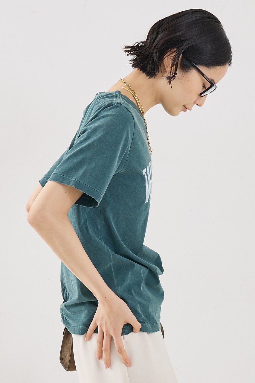 【ザ ストア バイ シー/THE STORE by C】の【REMI RELIEF】【別注】【WEB限定】WILTERNロゴTシャツ 人気、トレンドファッション・服の通販 founy(ファニー) 　ファッション　Fashion　レディースファッション　Fashion for Women　トップス・カットソー　Cut & Sew Tops　シャツ・ブラウス・オフィスカジュアル　Elegant Blouses & Button-Ups　ロングTシャツ・Tシャツ　Longline T-Shirts & Tees　カットソー・ベーシックTシャツ　Cut-and-Sewn Tops / Stretch Tees & Basics　カットソー　Cut and Sewn Top　ショート　Short, Short Length　スリーブ　Sleeve, Long Sleeve / Short Sleeve　ダメージ　Distressed, Destroyed　ベーシック　Basic, Essential　別注　Limited Edition, Custom Order　半袖　Short Sleeve, Half Sleeve　other-5|ID: prp329100004930475 ipo3291000000037004921