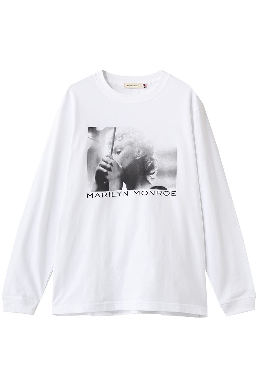 【エリオポール/heliopole】の【GOOD ROCK SPEED】Marilyn Monroe LS Tシャツ 人気、トレンドファッション・服の通販 founy(ファニー) 　ファッション　Fashion　レディースファッション　Fashion for Women　トップス・カットソー　Cut & Sew Tops　シャツ・ブラウス・オフィスカジュアル　Elegant Blouses & Button-Ups　ロングTシャツ・Tシャツ　Longline T-Shirts & Tees　カットソー・ベーシックTシャツ　Cut-and-Sewn Tops / Stretch Tees & Basics　グラフィック　Graphic, Graphic Design　スタイリッシュ　Stylish, Fashionable　スリーブ　Sleeve, Long Sleeve / Short Sleeve　フロント　Front, Front Design　プリント　Print, Printed Pattern　ロング　Long, Long-Length　 other-1|ID: prp329100004930491 ipo3291000000037005146