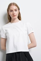 【ランバン オン ブルー/LANVIN en Bleu】のタックスリーブカットソー 人気、トレンドファッション・服の通販 founy(ファニー) ファッション Fashion レディースファッション Fashion for Women トップス・カットソー Cut & Sew Tops シャツ・ブラウス・オフィスカジュアル Elegant Blouses & Button-Ups ロングTシャツ・Tシャツ Longline T-Shirts & Tees カットソー・ベーシックTシャツ Cut-and-Sewn Tops / Stretch Tees & Basics ショート Short, Short Length シルケット Silket, Silky Cotton スリーブ Sleeve, Long Sleeve / Short Sleeve ファブリック Fabric, Textile フォルム Silhouette, Form ボーダー Border, Stripe 定番 Standard, Basic Item ビジネス 仕事 通勤 Business / Work / Commuting thumbnail ホワイト|ID: prp329100004930529 ipo3291000000037005642