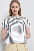 【ランバン オン ブルー/LANVIN en Bleu】のタックスリーブカットソー 人気、トレンドファッション・服の通販 founy(ファニー) ファッション Fashion レディースファッション Fashion for Women トップス・カットソー Cut & Sew Tops シャツ・ブラウス・オフィスカジュアル Elegant Blouses & Button-Ups ロングTシャツ・Tシャツ Longline T-Shirts & Tees カットソー・ベーシックTシャツ Cut-and-Sewn Tops / Stretch Tees & Basics ショート Short, Short Length シルケット Silket, Silky Cotton スリーブ Sleeve, Long Sleeve / Short Sleeve ファブリック Fabric, Textile フォルム Silhouette, Form ボーダー Border, Stripe 定番 Standard, Basic Item ビジネス 仕事 通勤 Business / Work / Commuting thumbnail オフ|ID: prp329100004930529 ipo3291000000037005644