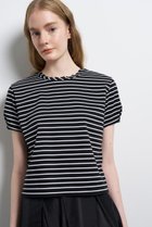 【ランバン オン ブルー/LANVIN en Bleu】のタックスリーブカットソー 人気、トレンドファッション・服の通販 founy(ファニー) ファッション Fashion レディースファッション Fashion for Women トップス・カットソー Cut & Sew Tops シャツ・ブラウス・オフィスカジュアル Elegant Blouses & Button-Ups ロングTシャツ・Tシャツ Longline T-Shirts & Tees カットソー・ベーシックTシャツ Cut-and-Sewn Tops / Stretch Tees & Basics ショート Short, Short Length シルケット Silket, Silky Cotton スリーブ Sleeve, Long Sleeve / Short Sleeve ファブリック Fabric, Textile フォルム Silhouette, Form ボーダー Border, Stripe 定番 Standard, Basic Item ビジネス 仕事 通勤 Business / Work / Commuting thumbnail ブラック|ID: prp329100004930529 ipo3291000000037005646