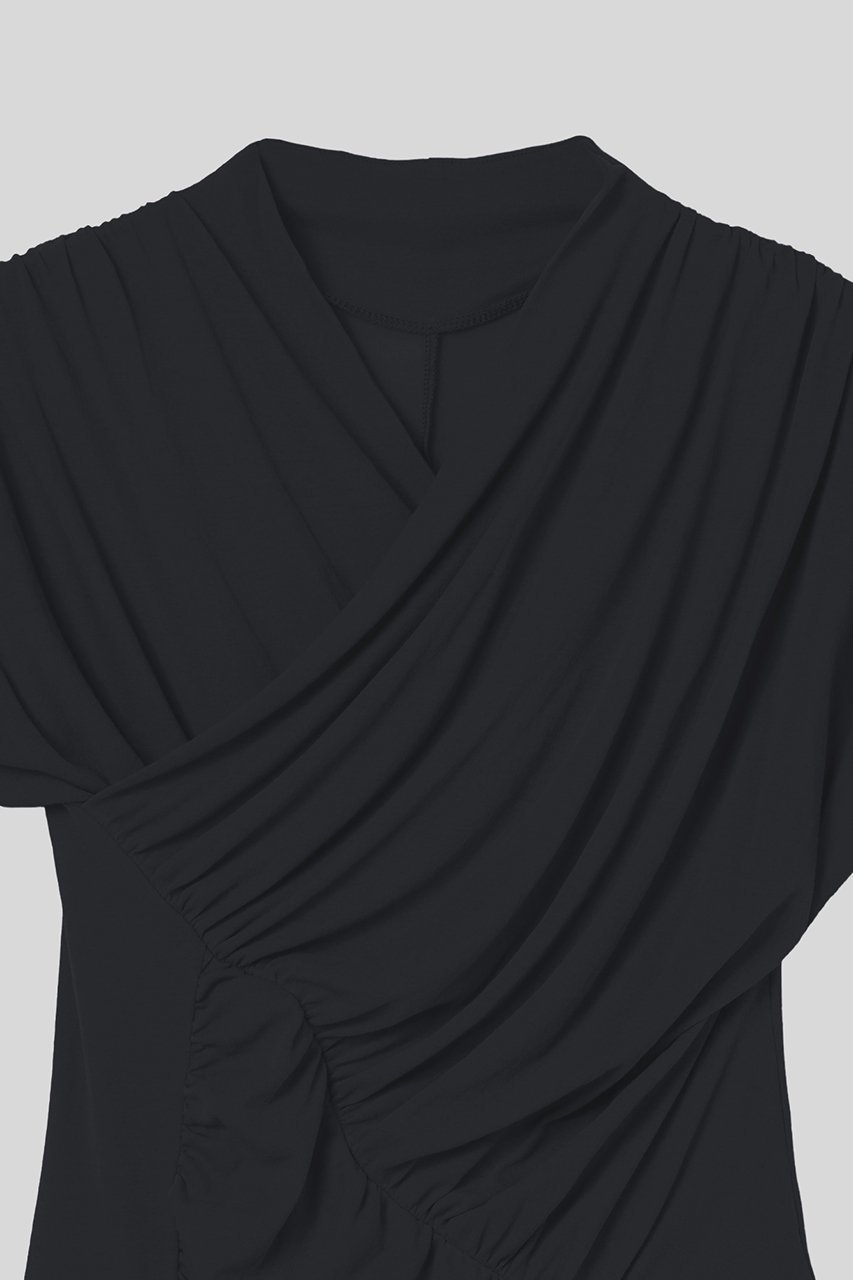 【イロット/IIROT】のskin touch シャーリング トップス 人気、トレンドファッション・服の通販 founy(ファニー) 　ファッション　Fashion　レディースファッション　Fashion for Women　トップス・カットソー　Cut & Sew Tops　シャツ・ブラウス・オフィスカジュアル　Elegant Blouses & Button-Ups　ロングTシャツ・Tシャツ　Longline T-Shirts & Tees　カットソー・ベーシックTシャツ　Cut-and-Sewn Tops / Stretch Tees & Basics　シアー　Sheer, See-Through　シャーリング　Shirring, Ruched　ショート　Short, Short Length　スリーブ　Sleeve, Long Sleeve / Short Sleeve　エレガント 上品　Elegant　other-3|ID: prp329100004930542 ipo3291000000037005847