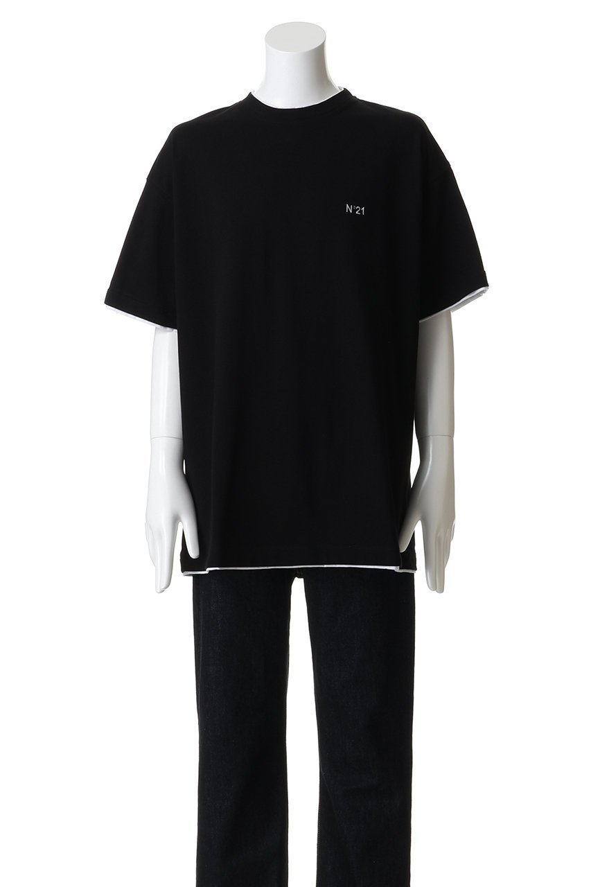 【ヌメロ ヴェントゥーノ/N°21 / MEN】の【MEN】レイヤード ライク Tシャツ 人気、トレンドファッション・服の通販 founy(ファニー) 　ファッション　Fashion　メンズファッション　Fashion for Men　トップス・カットソー　Cut & Sew Tops　メンズシャツ　Shirts　ショート　Short, Short Length　スリーブ　Sleeve, Long Sleeve / Short Sleeve　ベーシック　Basic, Essential　ボトム　Bottoms, Lower Wear　other-2|ID: prp329100004930570 ipo3291000000037006114