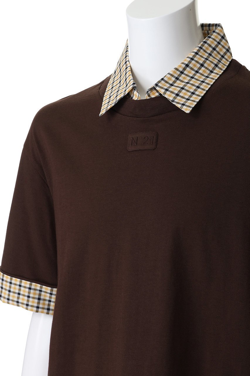 【ヌメロ ヴェントゥーノ/N°21 / MEN】の【MEN】シャツ カラー Tシャツ 人気、トレンドファッション・服の通販 founy(ファニー) 　ファッション　Fashion　メンズファッション　Fashion for Men　トップス・カットソー　Cut & Sew Tops　メンズシャツ　Shirts　ショート　Short, Short Length　スラックス　Slacks, Dress Pants　スリーブ　Sleeve, Long Sleeve / Short Sleeve　ビジネス 仕事 通勤　Business / Work / Commuting　モダン　Modern, Contemporary　エレガント 上品　Elegant　無地　Plain, Solid Color　other-5|ID: prp329100004930572 ipo3291000000037006131