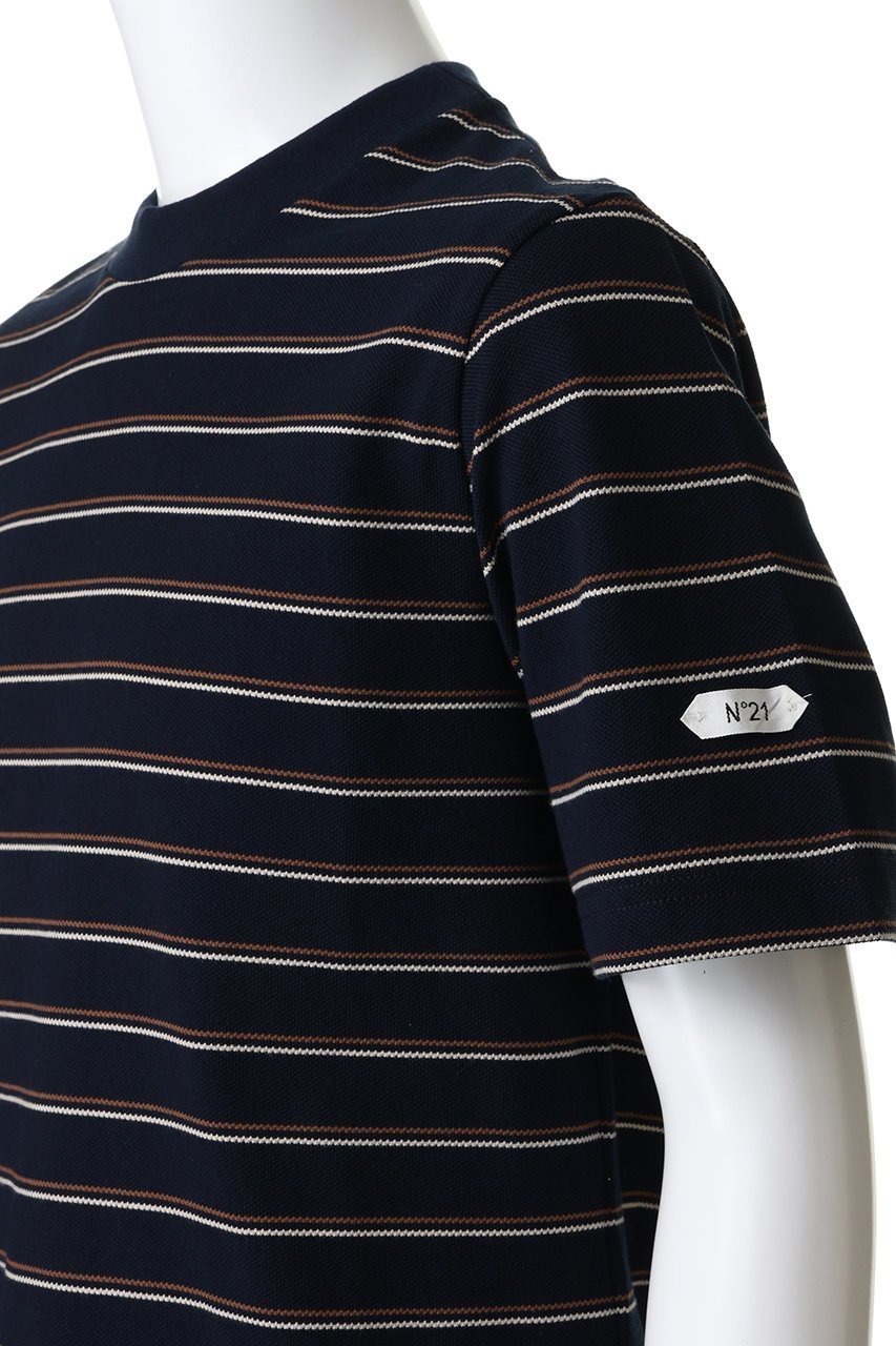 【ヌメロ ヴェントゥーノ/N°21 / MEN】の【MEN】ボーダー Tシャツ 人気、トレンドファッション・服の通販 founy(ファニー) 　ファッション　Fashion　メンズファッション　Fashion for Men　トップス・カットソー　Cut & Sew Tops　メンズシャツ　Shirts　ショート　Short, Short Length　スリーブ　Sleeve, Long Sleeve / Short Sleeve　バランス　Balance, Style Balance　ボーダー　Border, Stripe　リゾート　Resort, Vacation Style　other-5|ID: prp329100004930573 ipo3291000000037006143