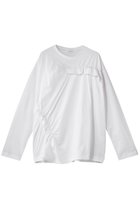 【マノフ/MANOF】のFRILLED LONG T-SHIRTトップス WHITE|ID: prp329100004930581 ipo3291000000037006215