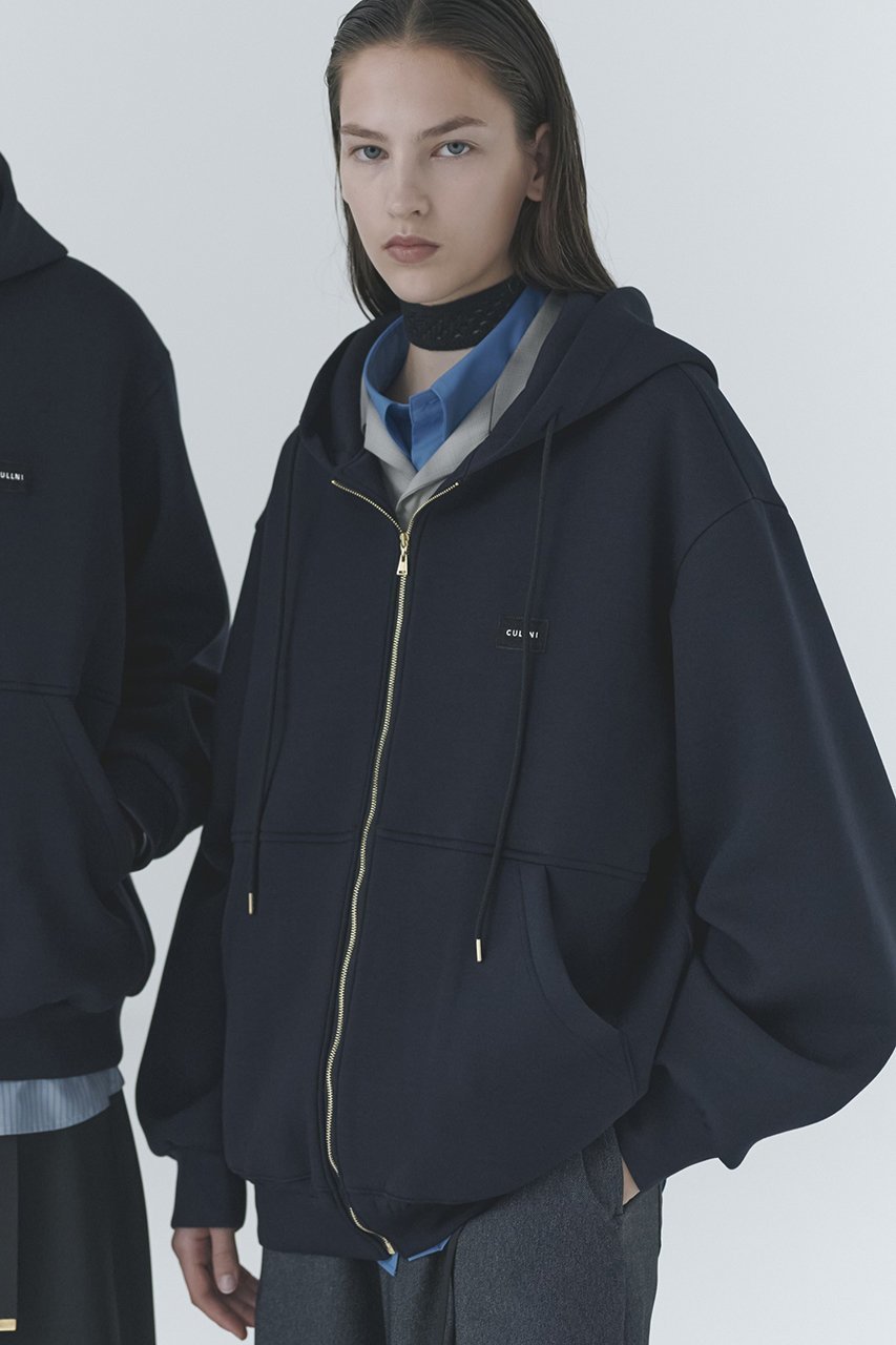 【クルニ/CULLNI】の【UNISEX】CULLNI エンブロイダリー パッチジップアップフーディー 人気、トレンドファッション・服の通販 founy(ファニー) 　ファッション　Fashion　レディースファッション　Fashion for Women　トップス・カットソー　Cut & Sew Tops　シャツ・ブラウス・オフィスカジュアル　Elegant Blouses & Button-Ups　レディースパーカー・カジュアルフーディー　Casual Hoodies & Sweatshirts　ロングTシャツ・Tシャツ　Longline T-Shirts & Tees　スウェット・クルーネックトップス　Sweatshirts & Crewnecks / Relaxed Fit Sweat Tops　カットソー・ベーシックTシャツ　Cut-and-Sewn Tops / Stretch Tees & Basics　ユニセックス　Unisex, Genderless　エンブロイダリー　Embroidery Design　ジップアップ　Zip-Up, Full Zip　スリーブ　Sleeve, Long Sleeve / Short Sleeve　ロング　Long, Long-Length　other-7|ID: prp329100004930609 ipo3291000000037006460