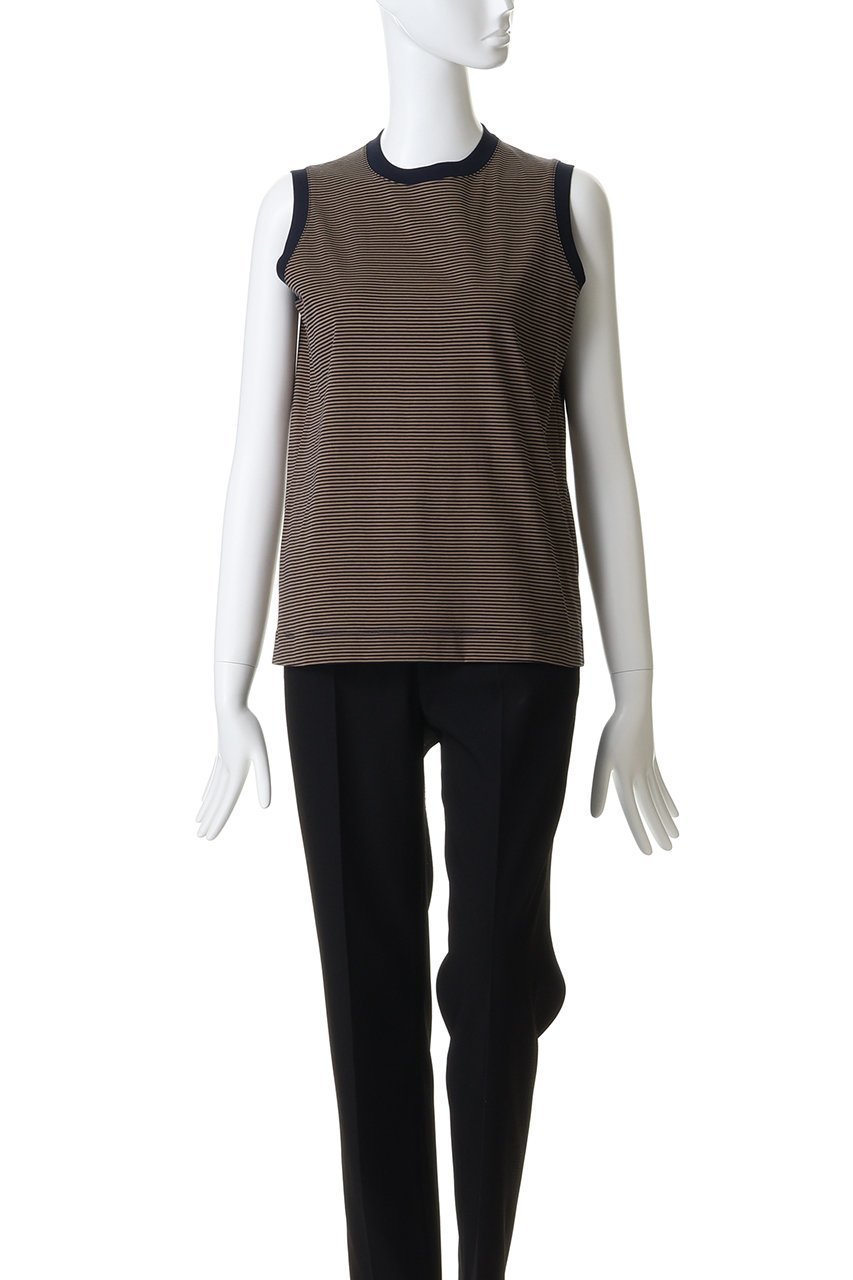 【スローン/SLOANE】の72/2コットン天竺 マイクロボーダーノースリーブ 人気、トレンドファッション・服の通販 founy(ファニー) 　ファッション　Fashion　レディースファッション　Fashion for Women　トップス・カットソー　Cut & Sew Tops　キャミソール&ノースリーブ　Camisoles & Sleeveless Tops　シャツ・ブラウス・オフィスカジュアル　Elegant Blouses & Button-Ups　ロングTシャツ・Tシャツ　Longline T-Shirts & Tees　カットソー・ベーシックTシャツ　Cut-and-Sewn Tops / Stretch Tees & Basics　なめらか　Smooth, Silky Texture　キャミソール　Camisole, Spaghetti Strap Top　タンク　Tank Top, Sleeveless Top　ノースリーブ　Sleeveless, No-Sleeve　バランス　Balance, Style Balance　ボーダー　Border, Stripe　夏　Summer　春　Spring　S/S・春夏　SS, Spring/Summer, Warm Season　other-2|ID: prp329100004930633 ipo3291000000037006630