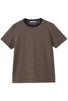 【スローン/SLOANE】の72/2コットン天竺 マイクロボーダーTシャツ ネイビー×キャメル|ID: prp329100004930634 ipo3291000000037006642
