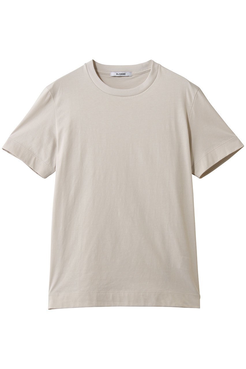 【スローン/SLOANE】の72/2コットン天竺 Tシャツ インテリア・キッズ・メンズ・レディースファッション・服の通販 founy(ファニー) 　ファッション　Fashion　レディースファッション　Fashion for Women　トップス・カットソー　Cut & Sew Tops　シャツ・ブラウス・オフィスカジュアル　Elegant Blouses & Button-Ups　ロングTシャツ・Tシャツ　Longline T-Shirts & Tees　カットソー・ベーシックTシャツ　Cut-and-Sewn Tops / Stretch Tees & Basics　なめらか　Smooth, Silky Texture　ショート　Short, Short Length　スリーブ　Sleeve, Long Sleeve / Short Sleeve　バランス　Balance, Style Balance　ライトベージュ|ID: prp329100004930638 ipo3291000000037006673