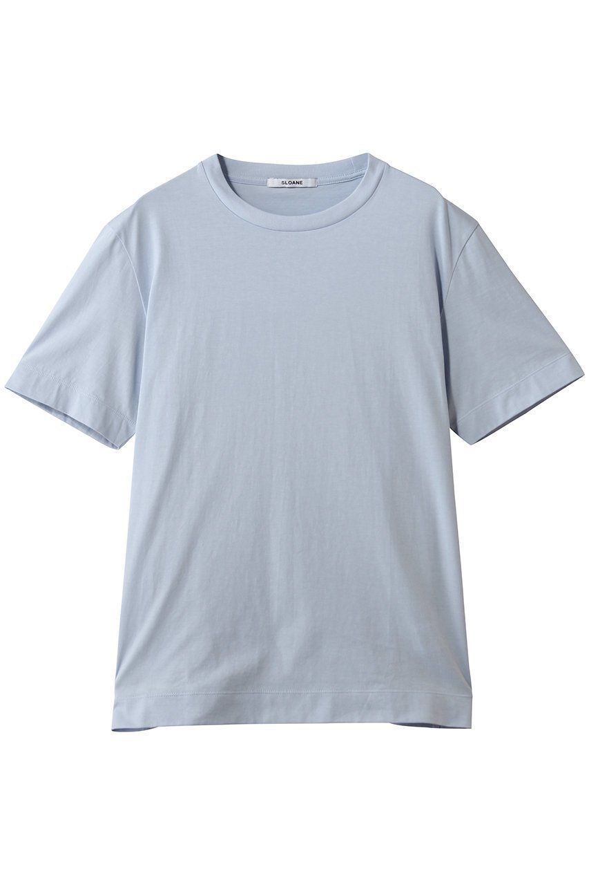 【スローン/SLOANE】の72/2コットン天竺 Tシャツ インテリア・キッズ・メンズ・レディースファッション・服の通販 founy(ファニー) 　ファッション　Fashion　レディースファッション　Fashion for Women　トップス・カットソー　Cut & Sew Tops　シャツ・ブラウス・オフィスカジュアル　Elegant Blouses & Button-Ups　ロングTシャツ・Tシャツ　Longline T-Shirts & Tees　カットソー・ベーシックTシャツ　Cut-and-Sewn Tops / Stretch Tees & Basics　なめらか　Smooth, Silky Texture　ショート　Short, Short Length　スリーブ　Sleeve, Long Sleeve / Short Sleeve　バランス　Balance, Style Balance　サックス|ID: prp329100004930638 ipo3291000000037006676